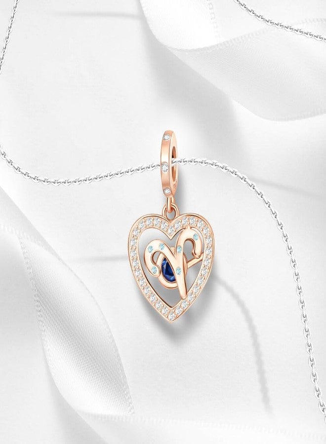 DATOUQI Zodiac Sign Charm for Bracelets and Necklaces Rose Gold 925 Sterling Silver Aries Charm, 12 Horoscope Constellation Birthstone Beads (Aries (3.21 - 4.19) - Image 3